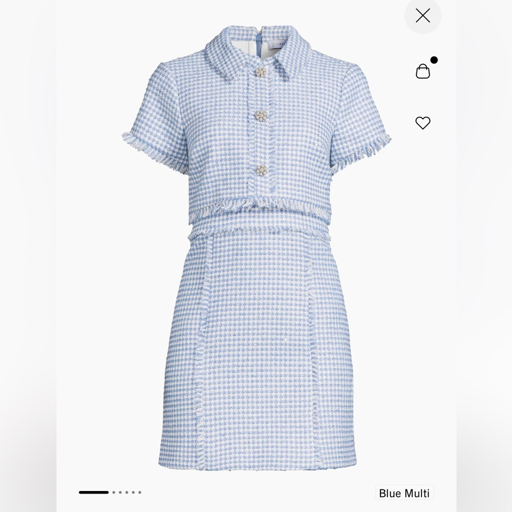 Likely Daisy GREEN Sequin Tweed Collared Dress